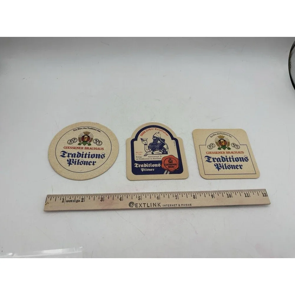 Vintage Giessener Brauhaus Beer Coasters Germany FRG 2nd BN 92nd Artillery Lot 3